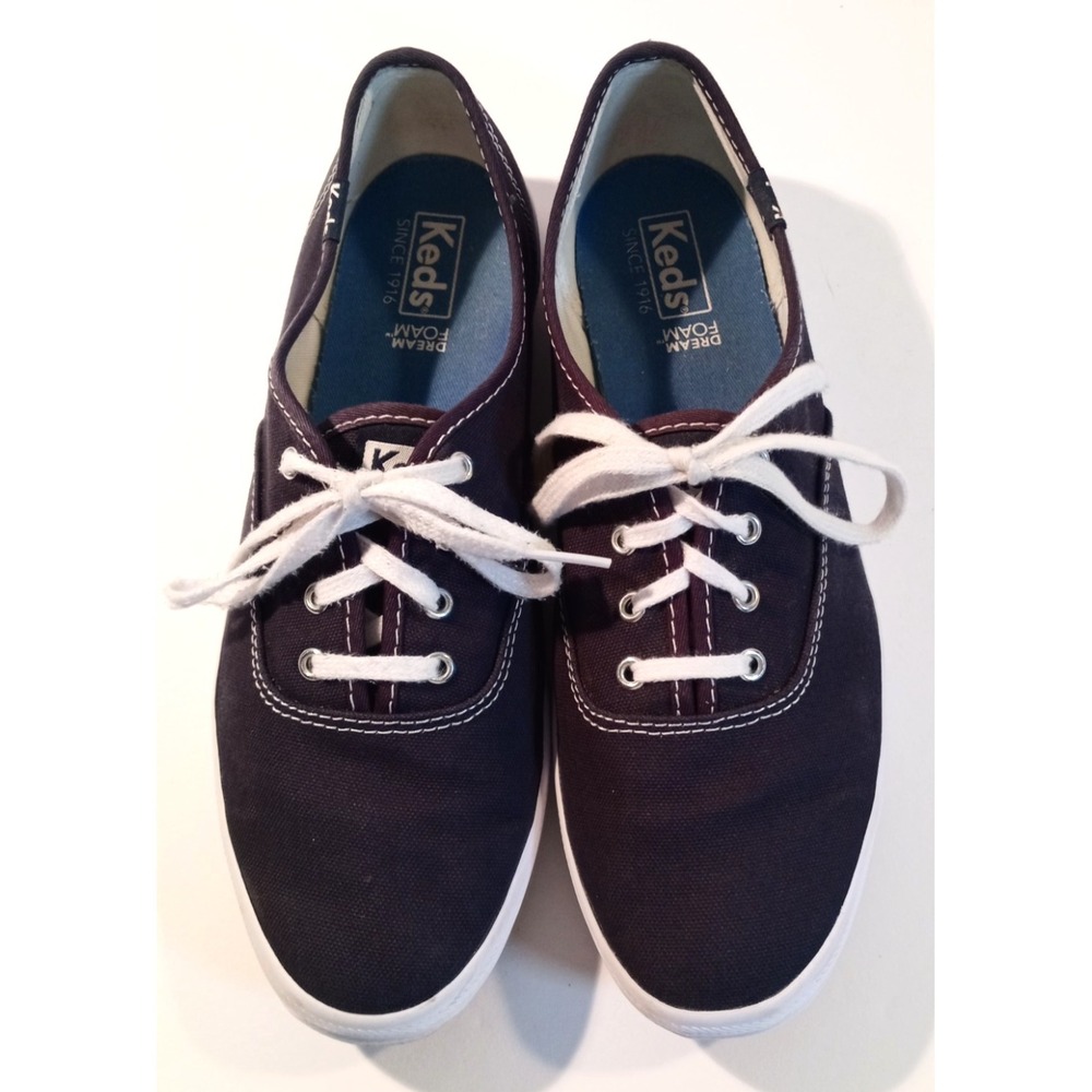 Keds Dream Foam Navy Blue Canvas Women's Lace Up Sneakers, SZ 7.5